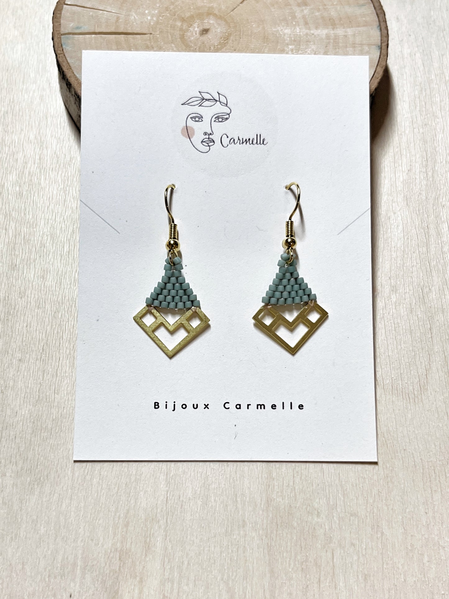 Bijoux Carmelle - Boucles d'oreilles en perles de verre