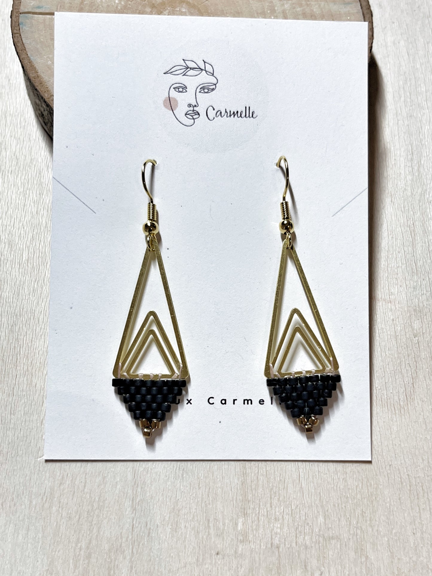 Bijoux Carmelle - Boucles d'oreilles boho chic fait à la main en perle de verre