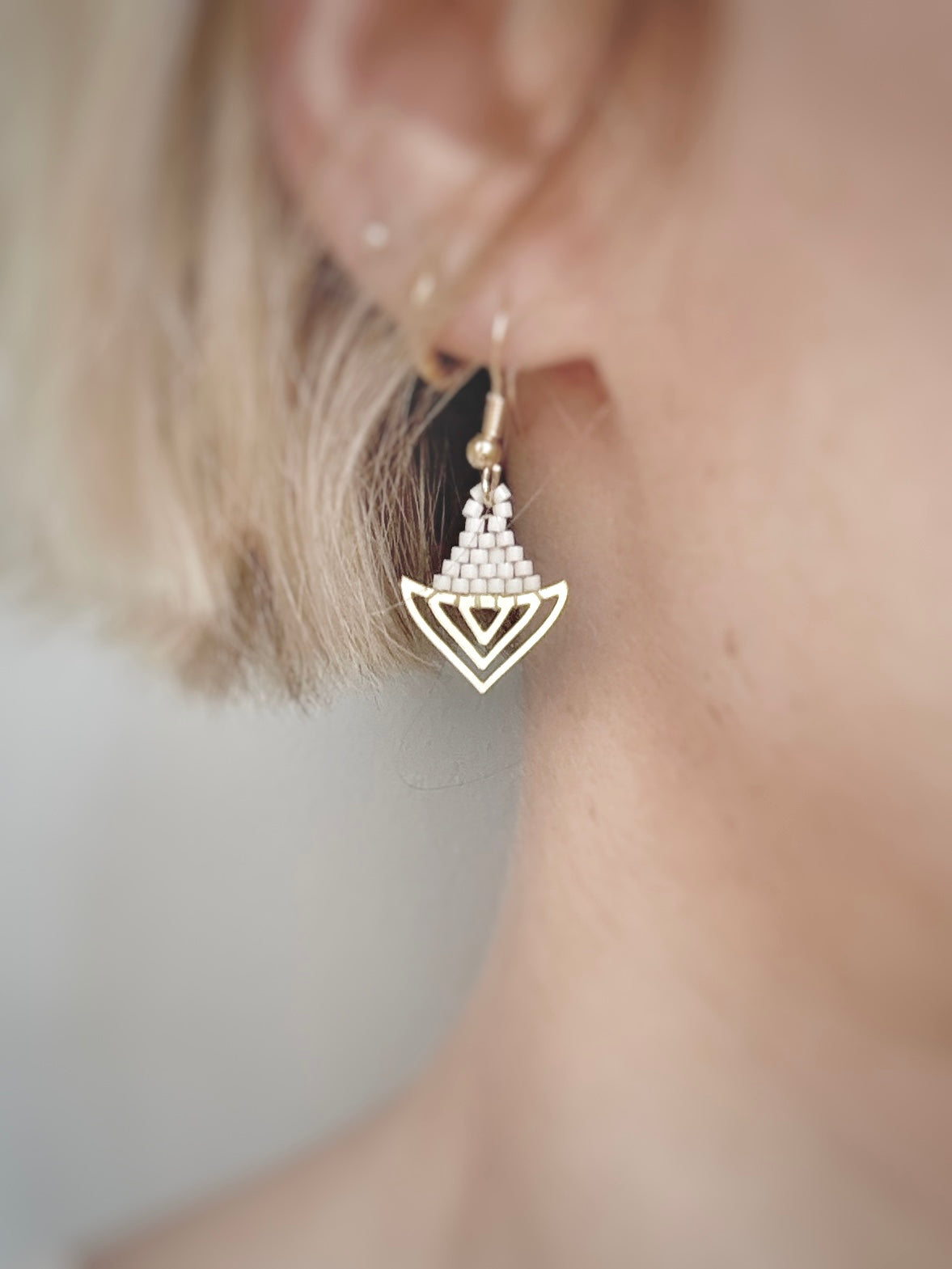Boucles d'oreilles en perles de verre Miyuki.