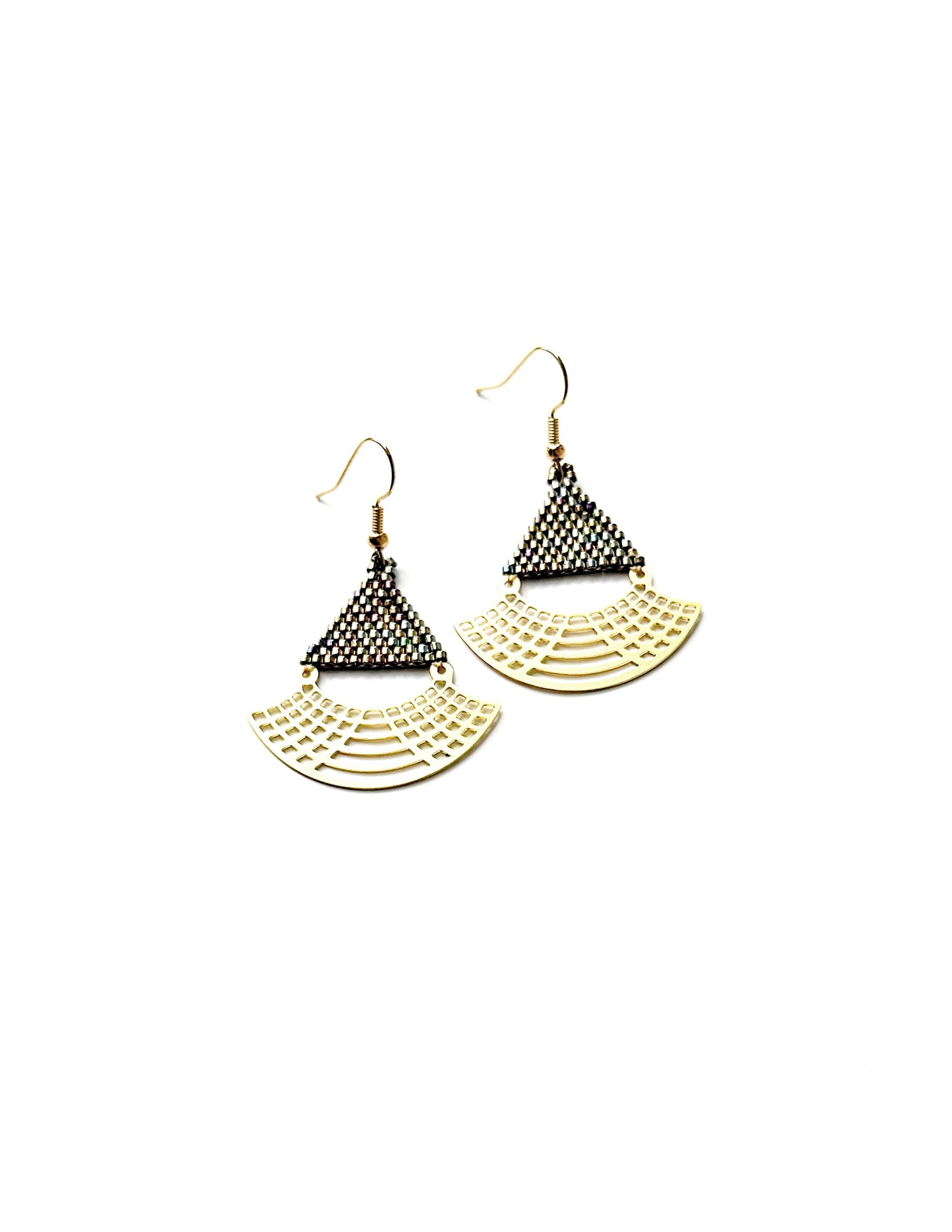 Boucles d'oreilles en perles de verre Miyuki.