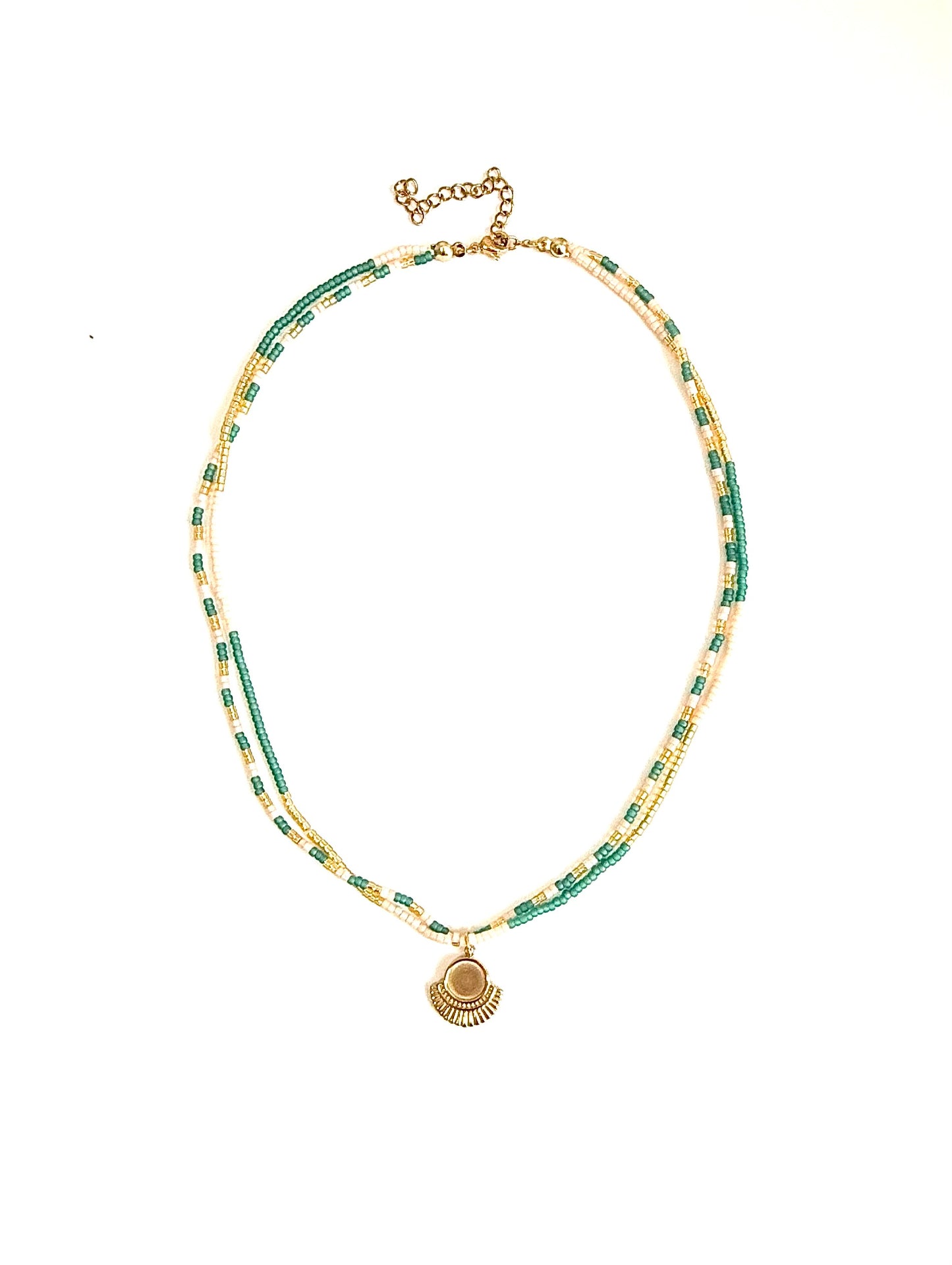 Collier en perle de verre Miyuki, pièce unique.