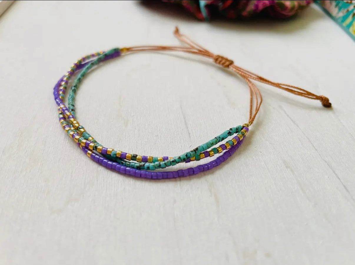 Bracelet en perle de verre Miyuki.