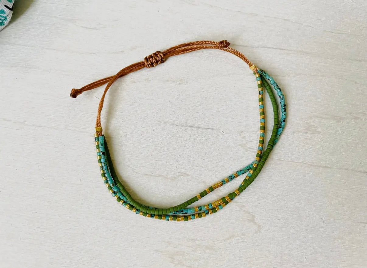 Bracelet en perle de verre Miyuki.