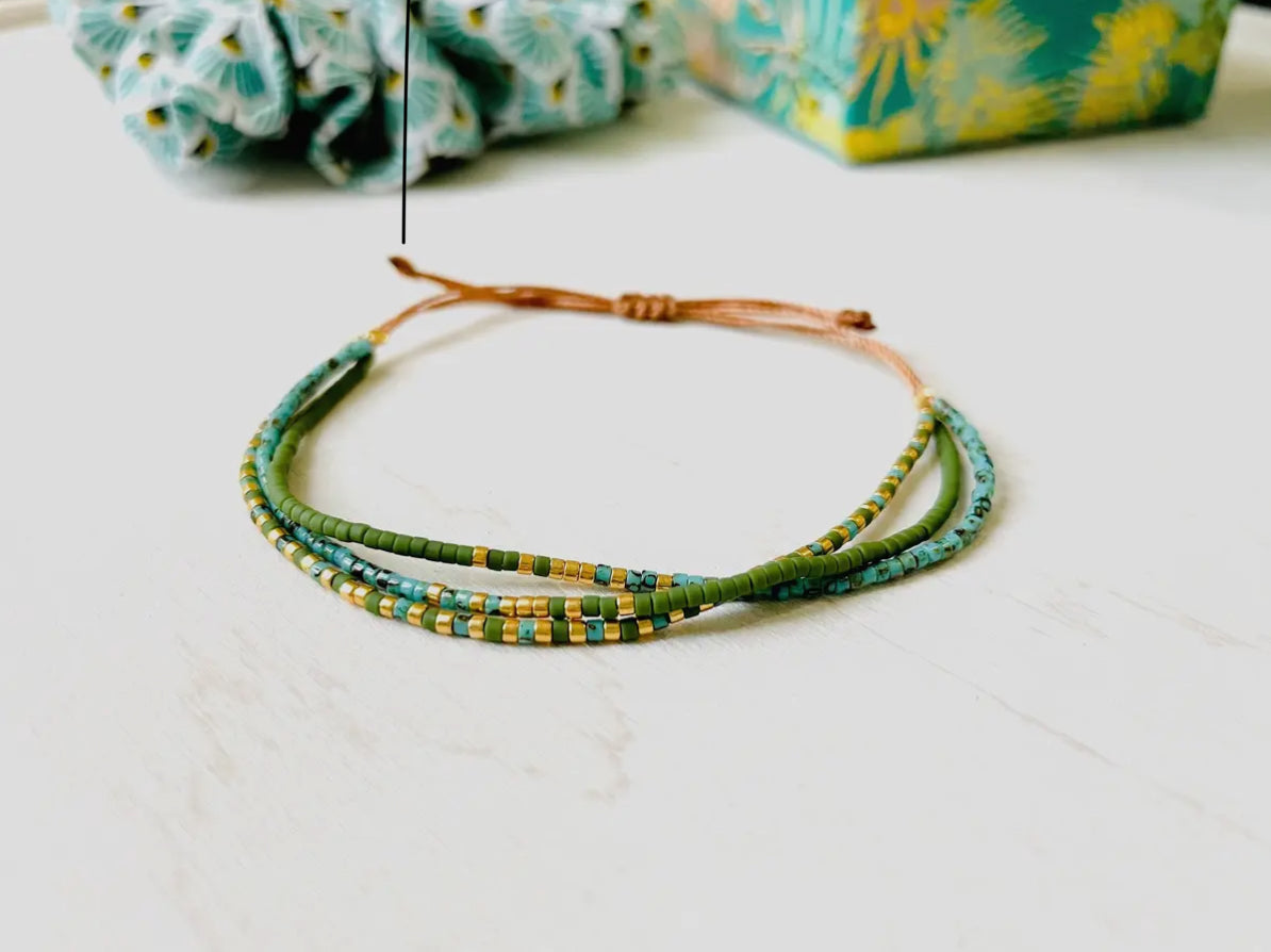 Bracelet en perle de verre Miyuki.