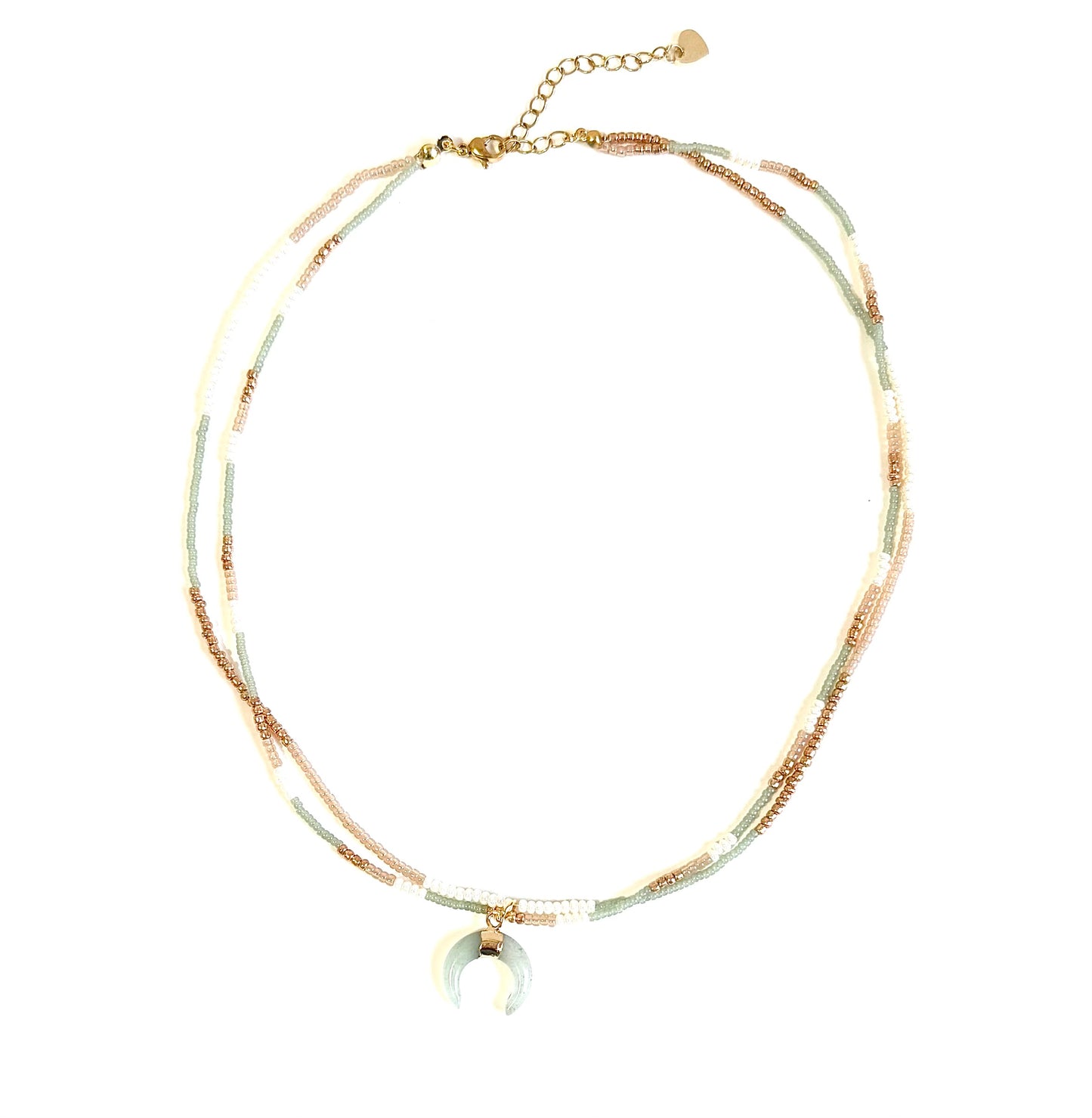 Collier en perle de verre Miyuki, pièce unique.