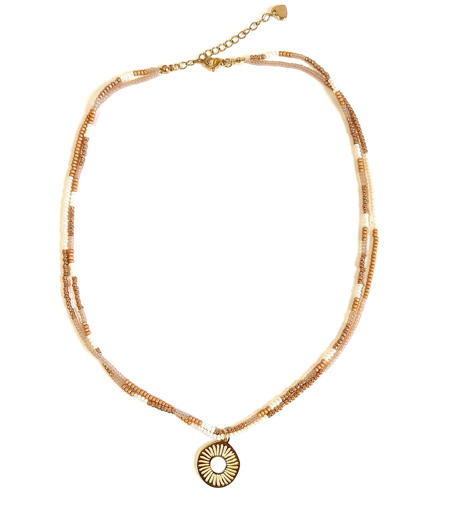 Collier en perle de verre Miyuki, pièce unique.