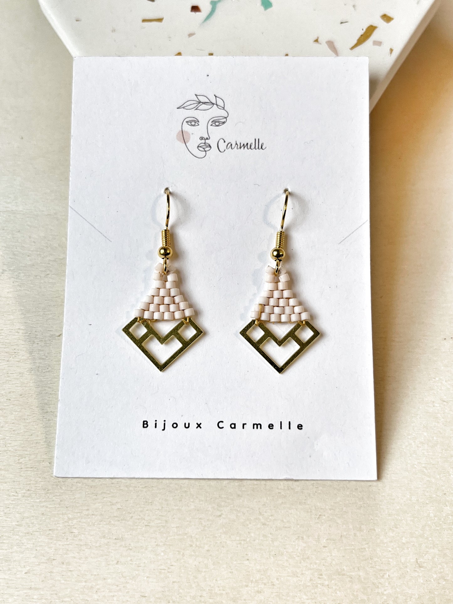 Bijoux Carmelle - Boucles d'oreilles en perles de verre