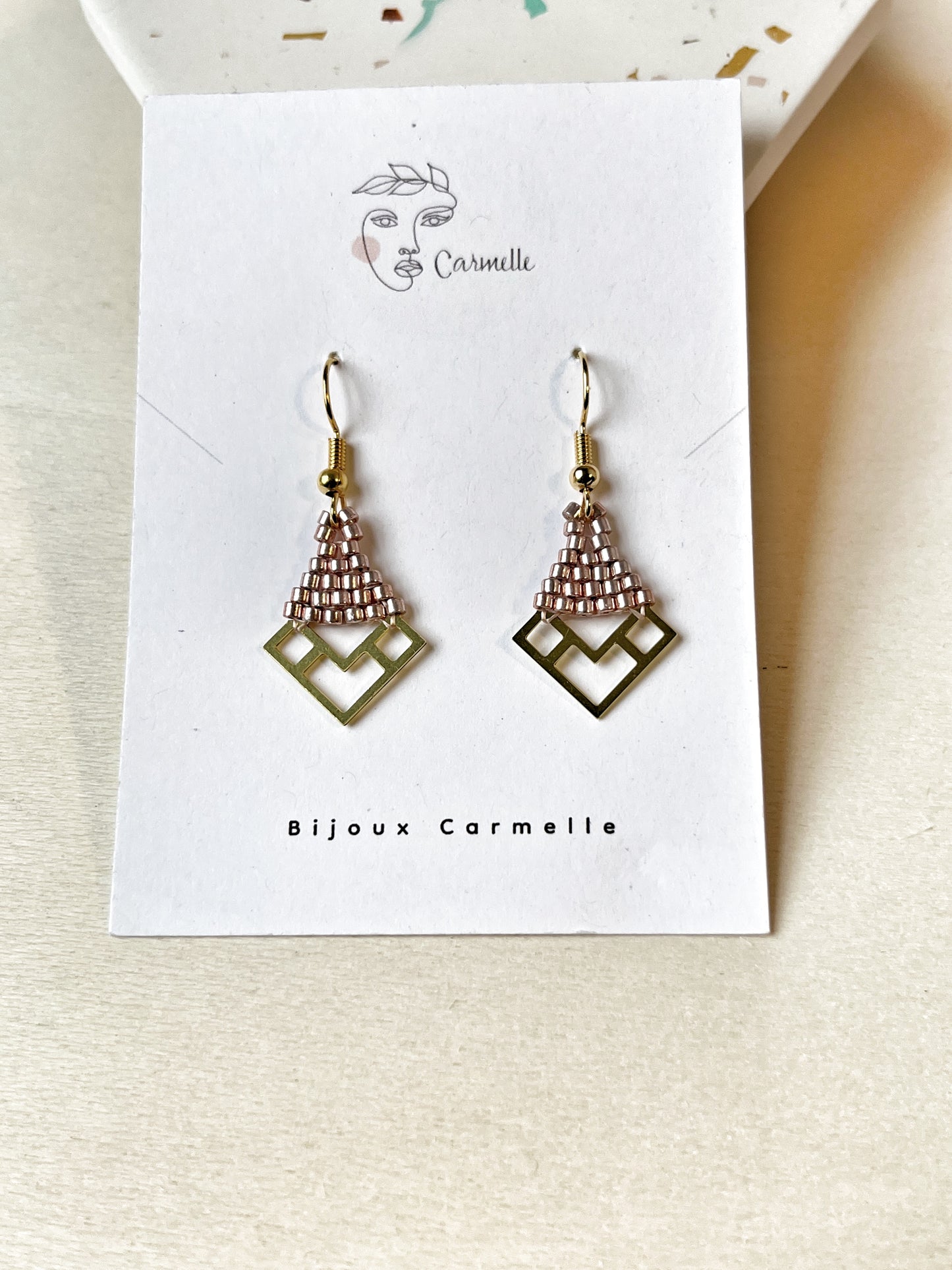 Bijoux Carmelle - Boucles d'oreilles Boho fait à la main