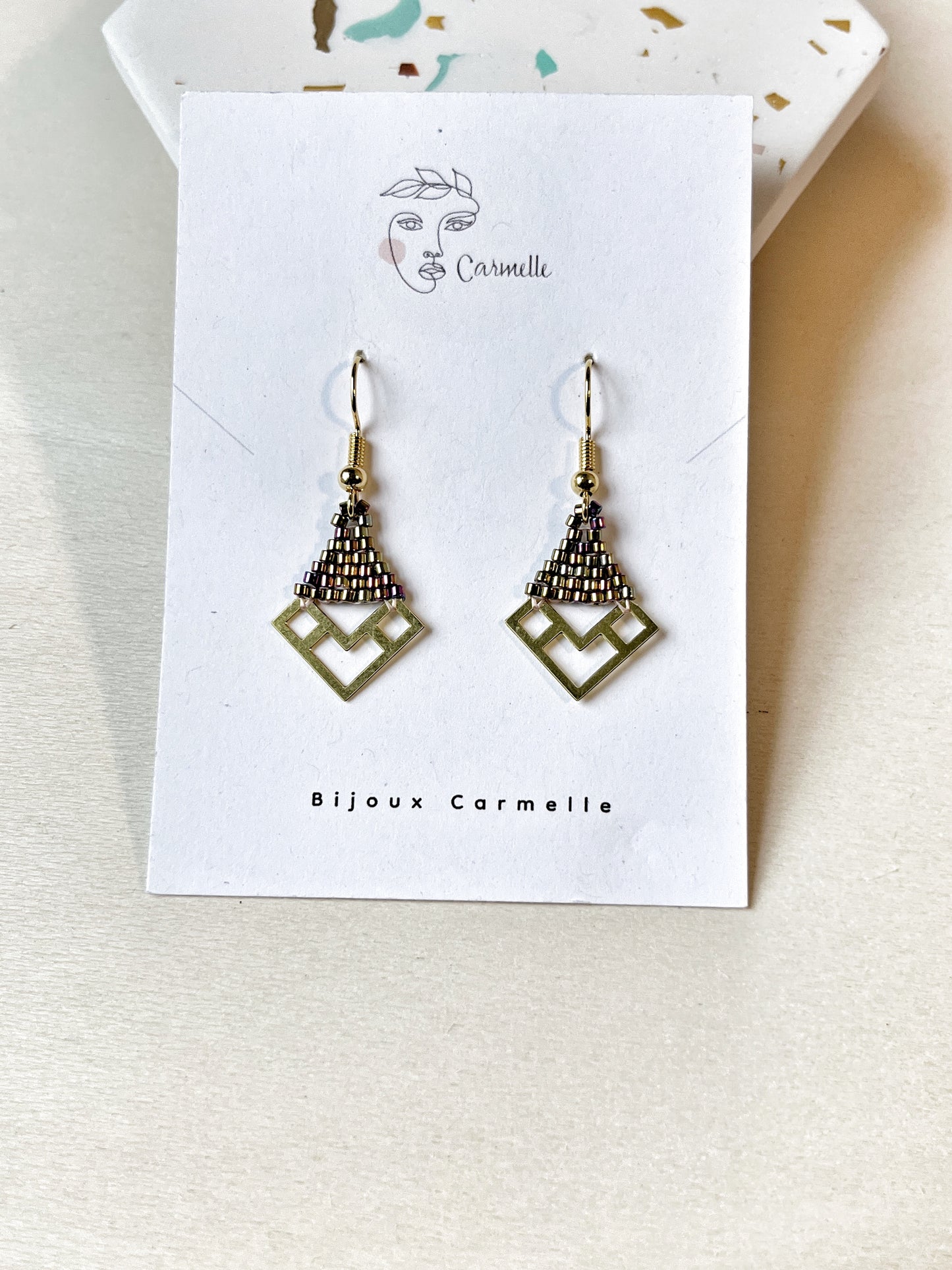 Bijoux Carmelle - Boucles d'oreilles Boho fait à la main