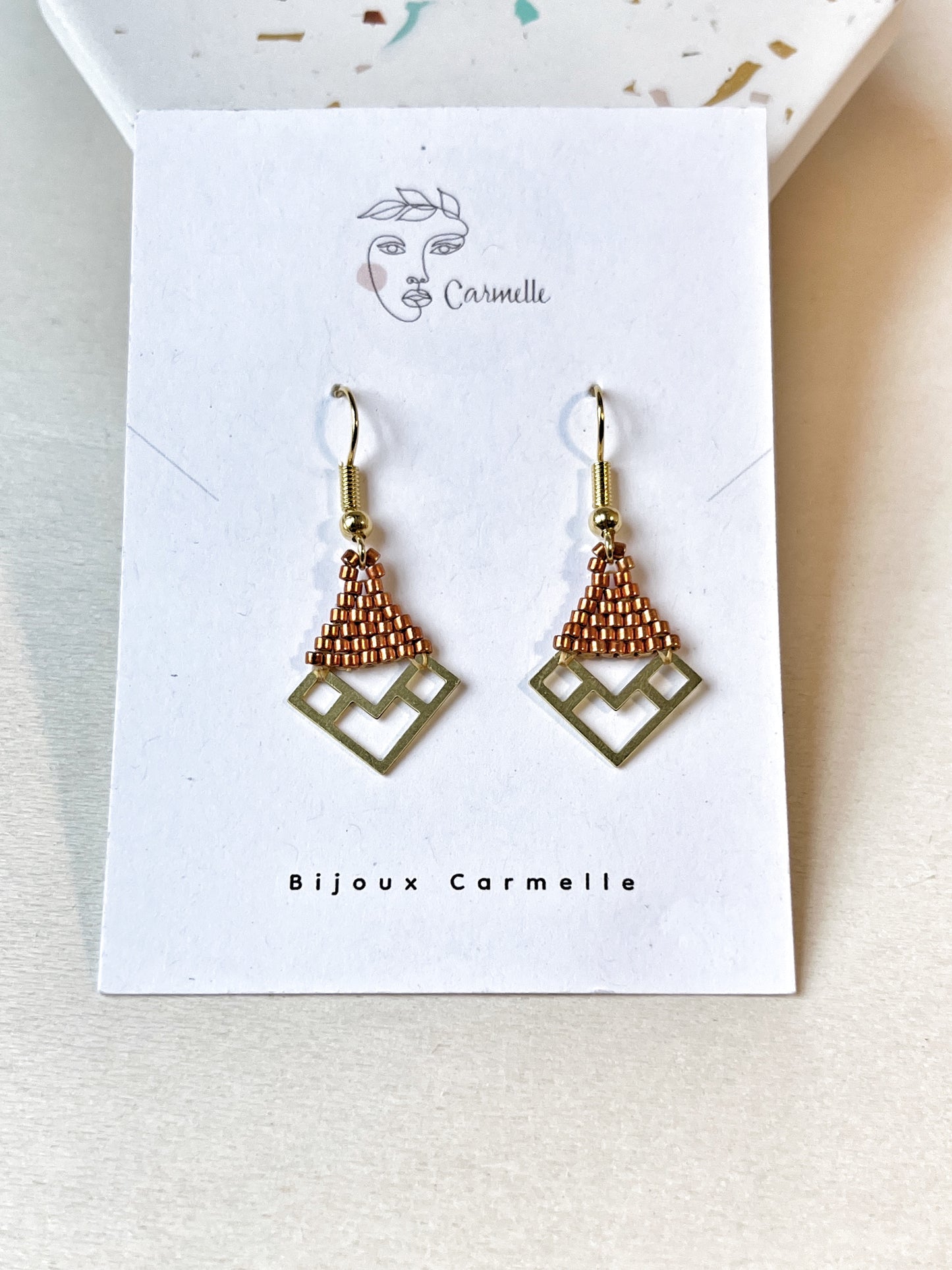 Bijoux Carmelle - Boucles d'oreilles Boho fait à la main