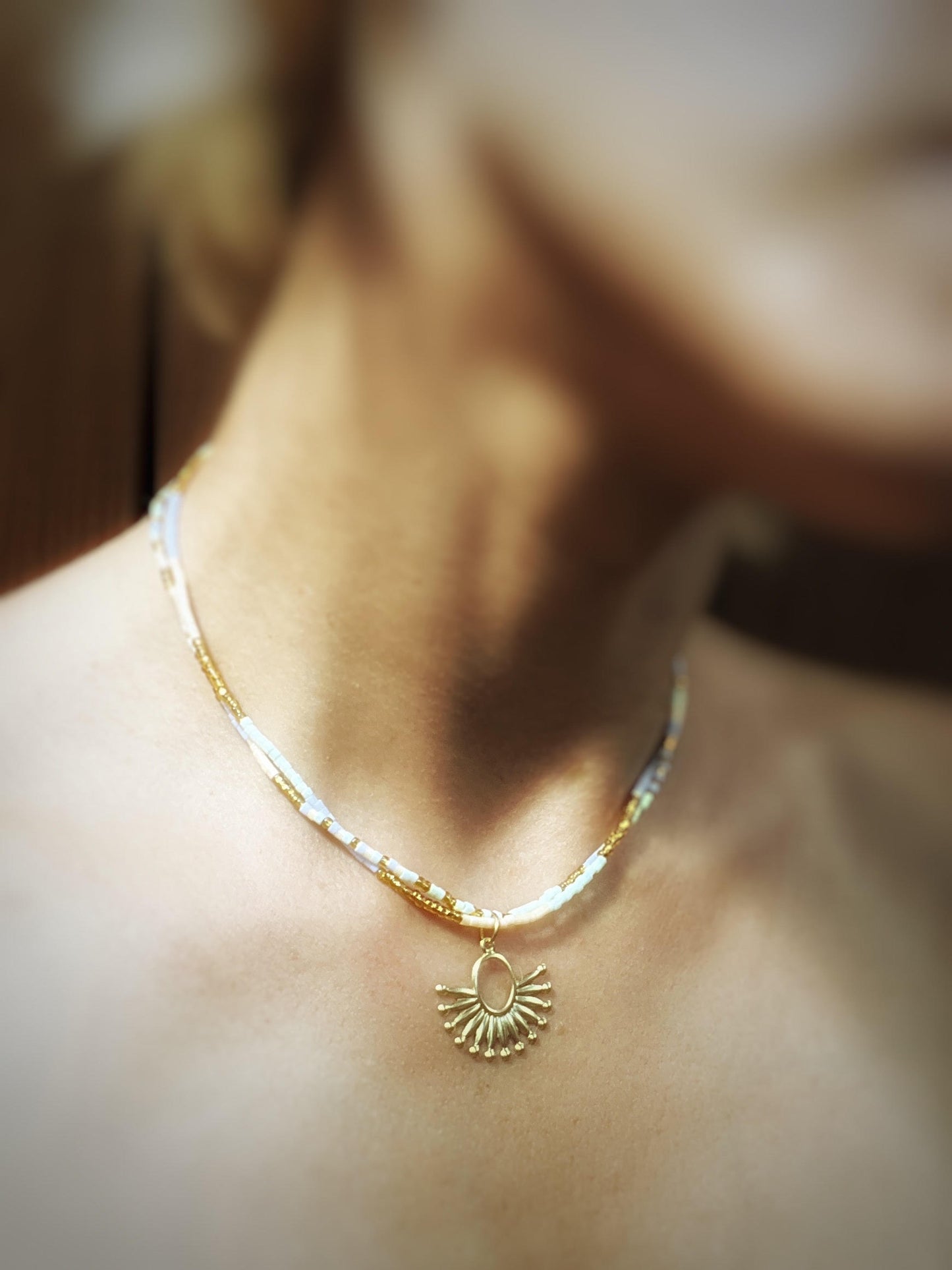 Collier de perle de verre