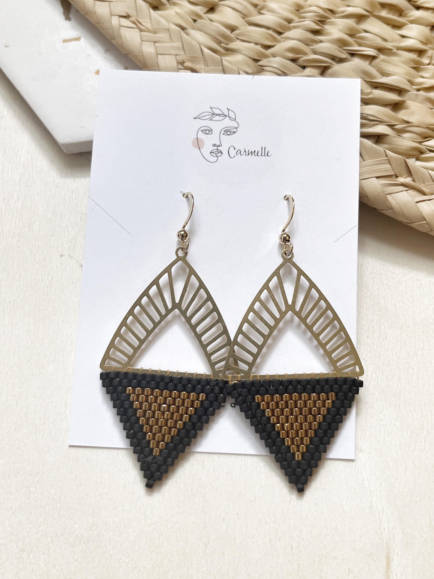 Bijoux Carmelle - boucles d'oreilles fait à la main.