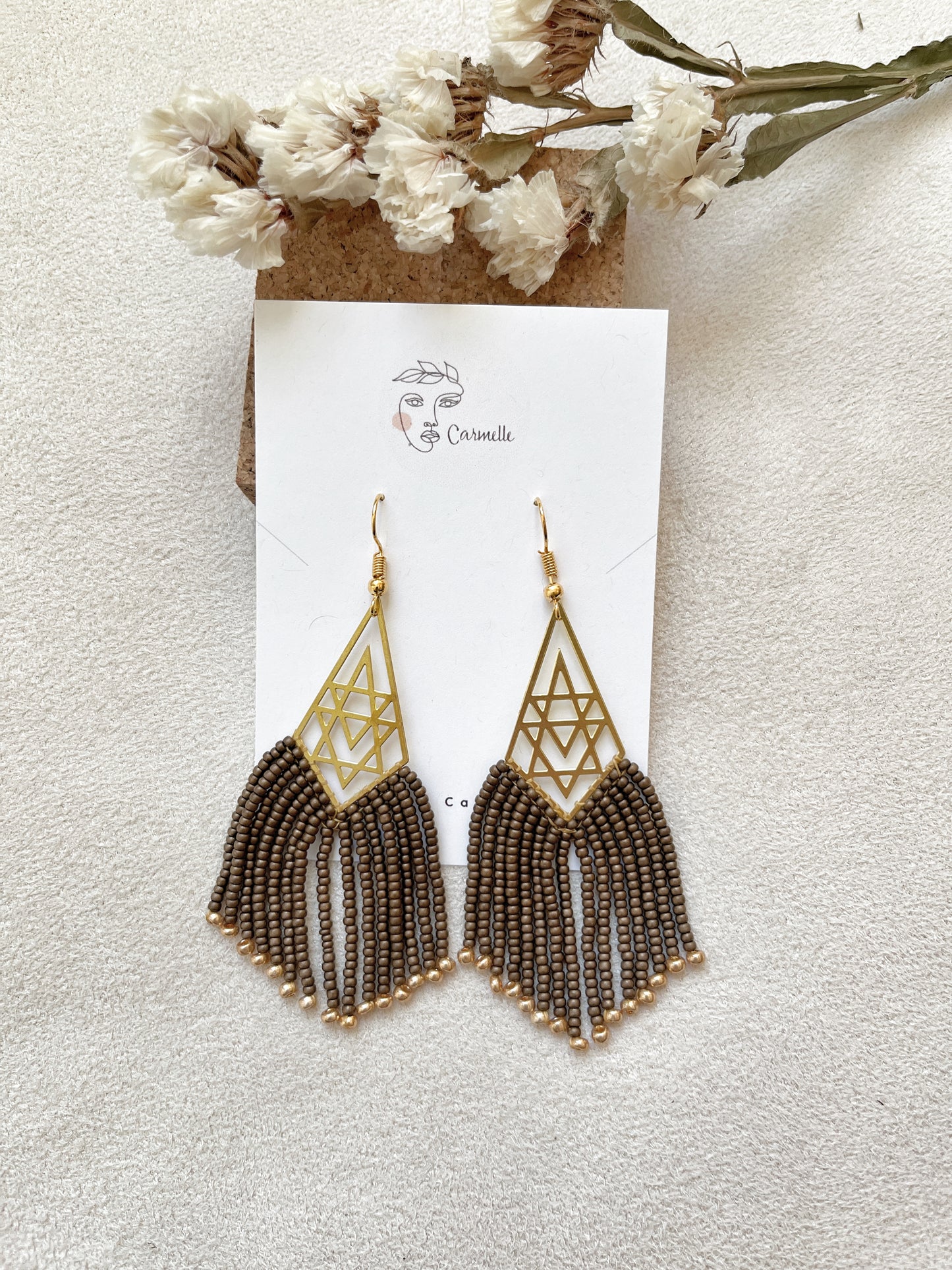 Bijoux Carmelle - boucles d'oreilles fait à la main.