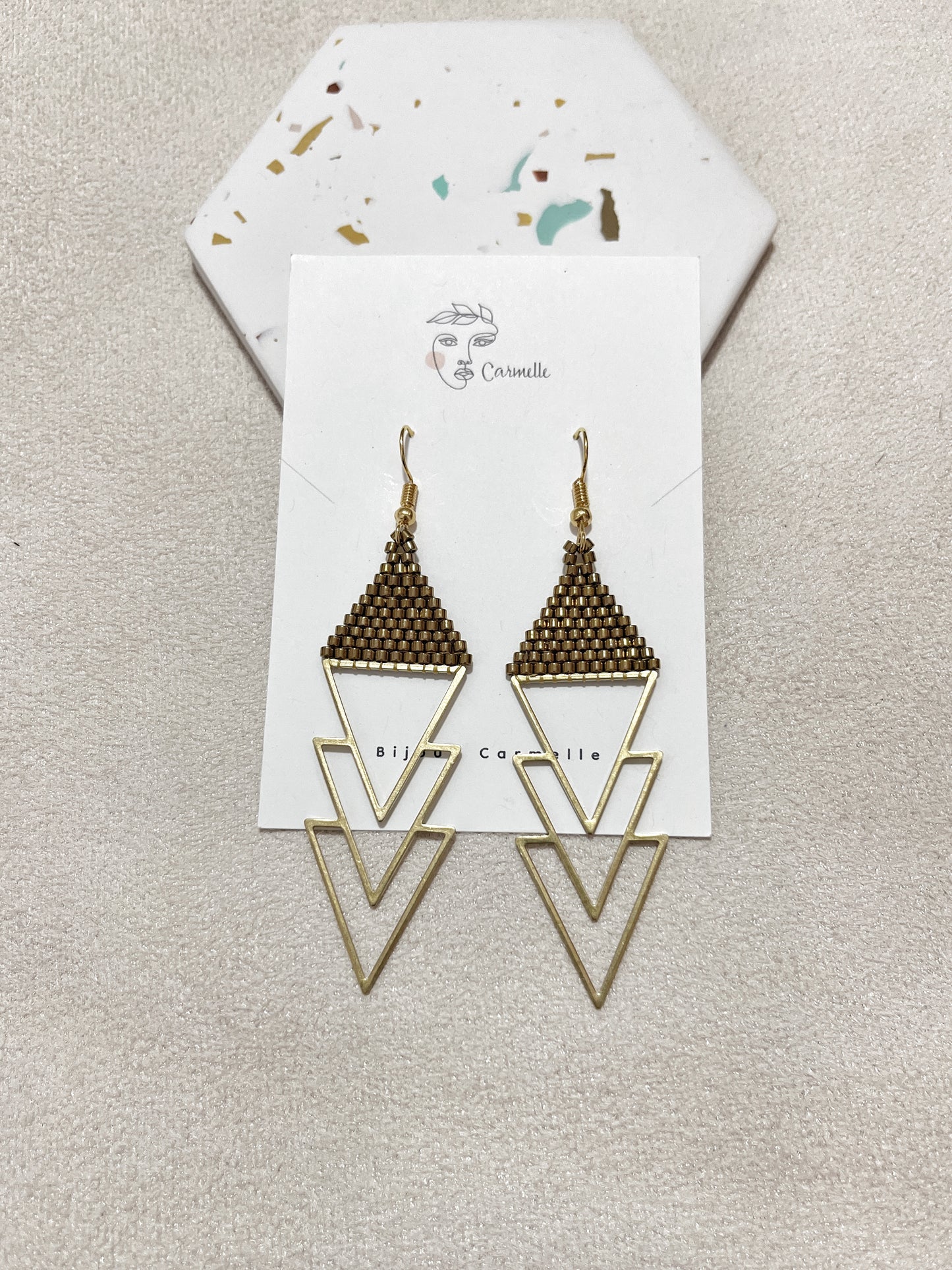 Bijoux Carmelle - boucles d'oreilles fait à la main.
