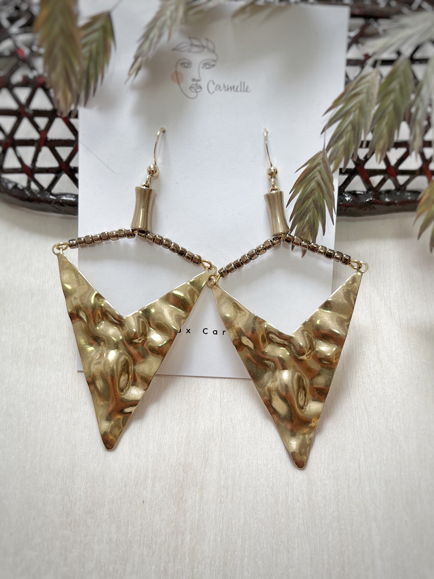 Boucles d'oreilles bohème chic fait à la main.