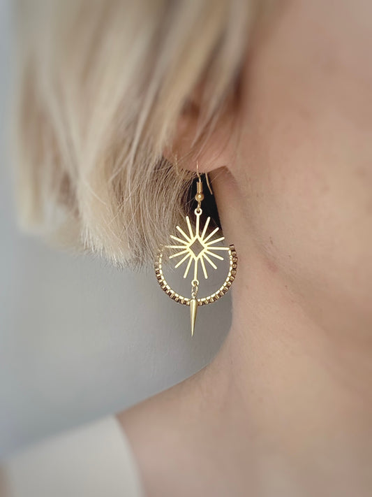 Boucles d’oreilles bohème chic.