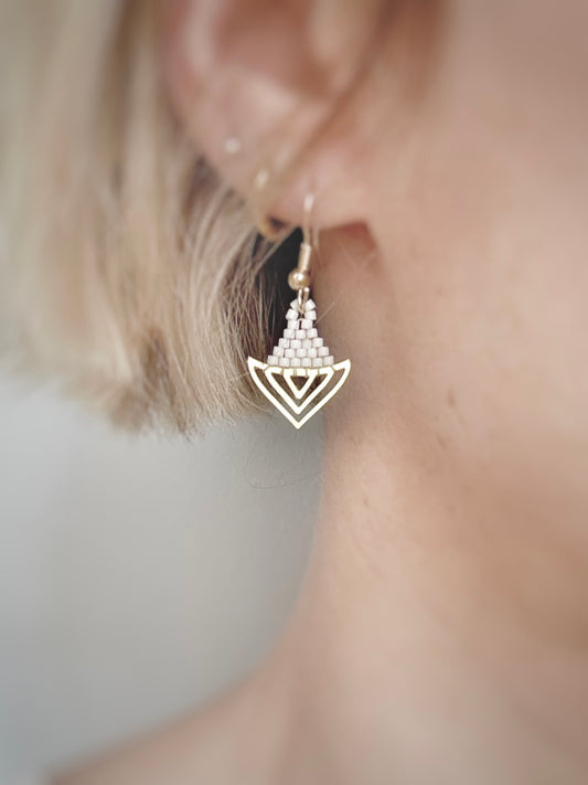 Boucles d'oreilles en perles de verre Miyuki.