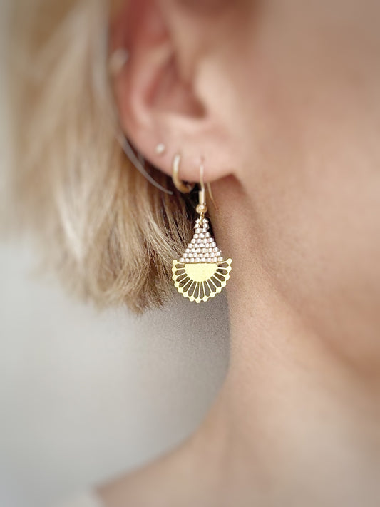 Boucles d'oreilles en perles de verre Miyuki.
