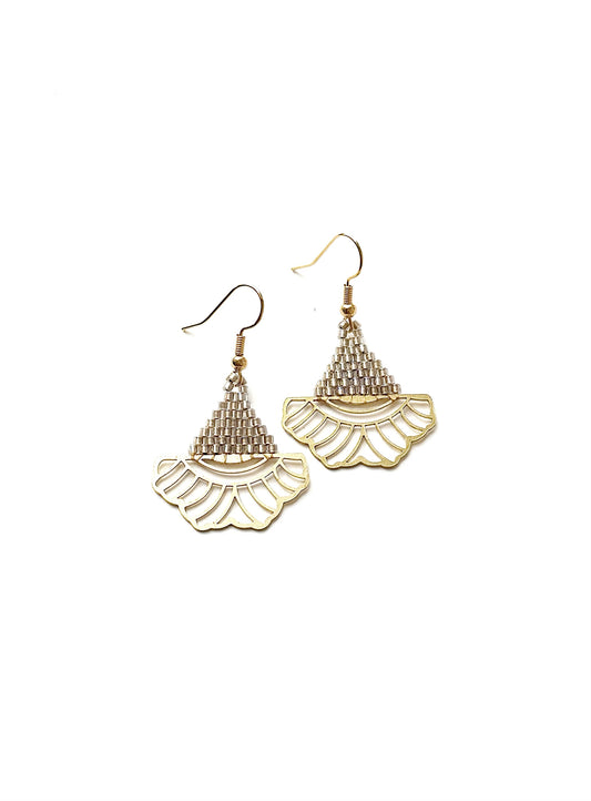 Boucles d'oreilles en perles de verre Miyuki.