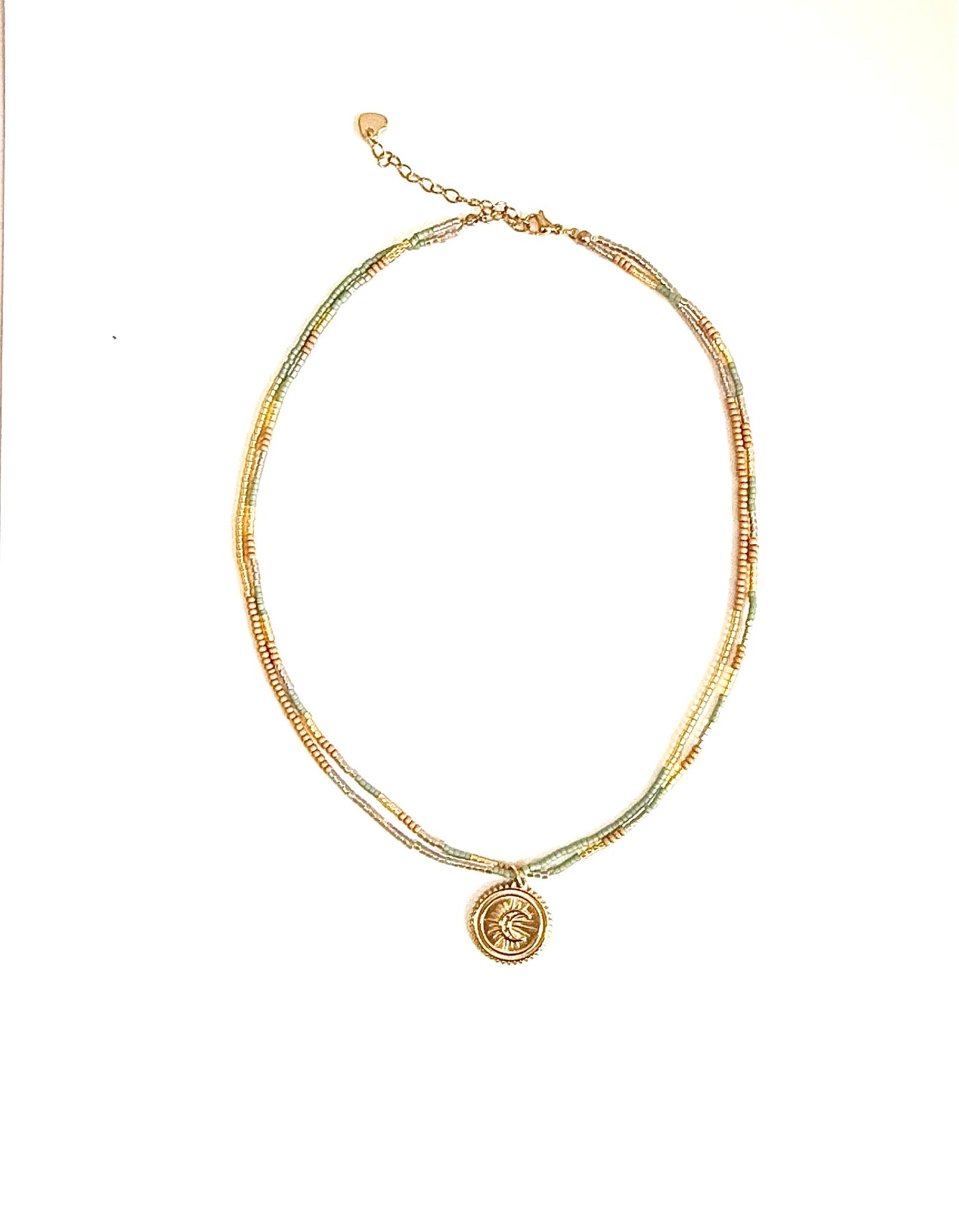 Collier en perle de verre Miyuki, pièce unique.