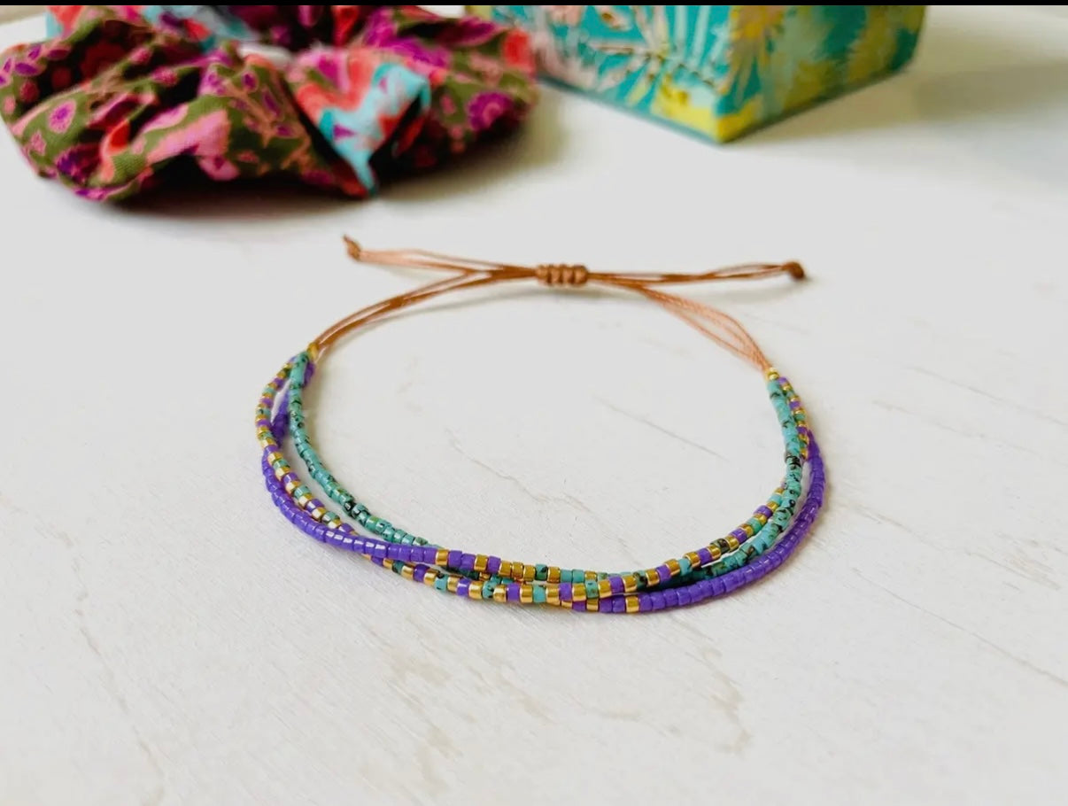 Bracelet en perle de verre Miyuki.
