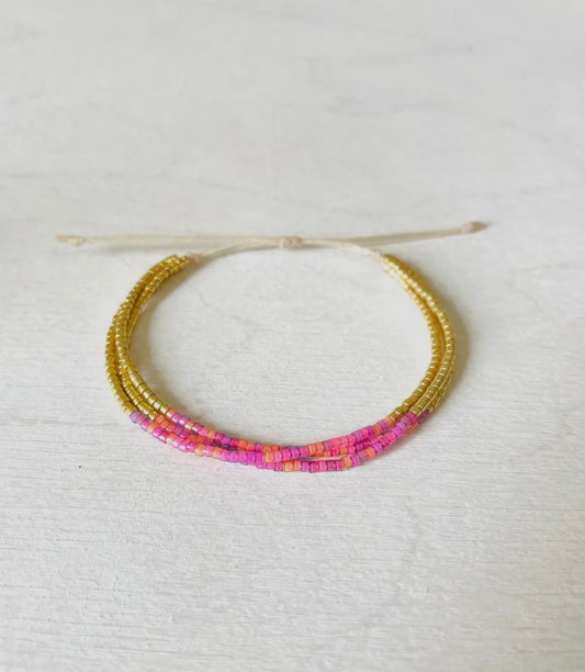 Bracelet en perle de verre Miyuki.