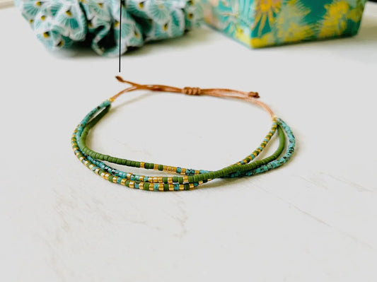 Bracelet en perle de verre Miyuki.