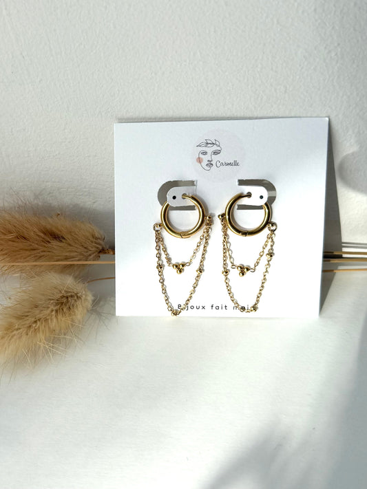 Boucles d'oreilles chaîne.