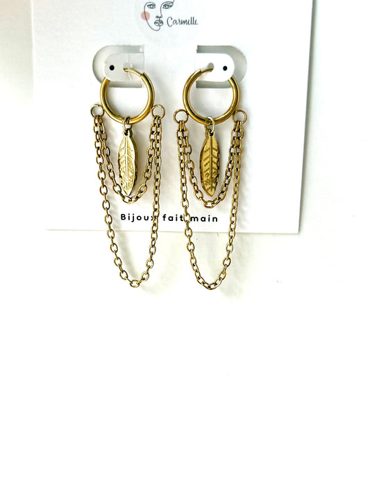 Boucles d'oreilles chaîne
