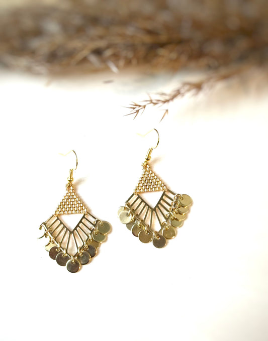 Boucles d'oreilles en perles de verre Miyuki