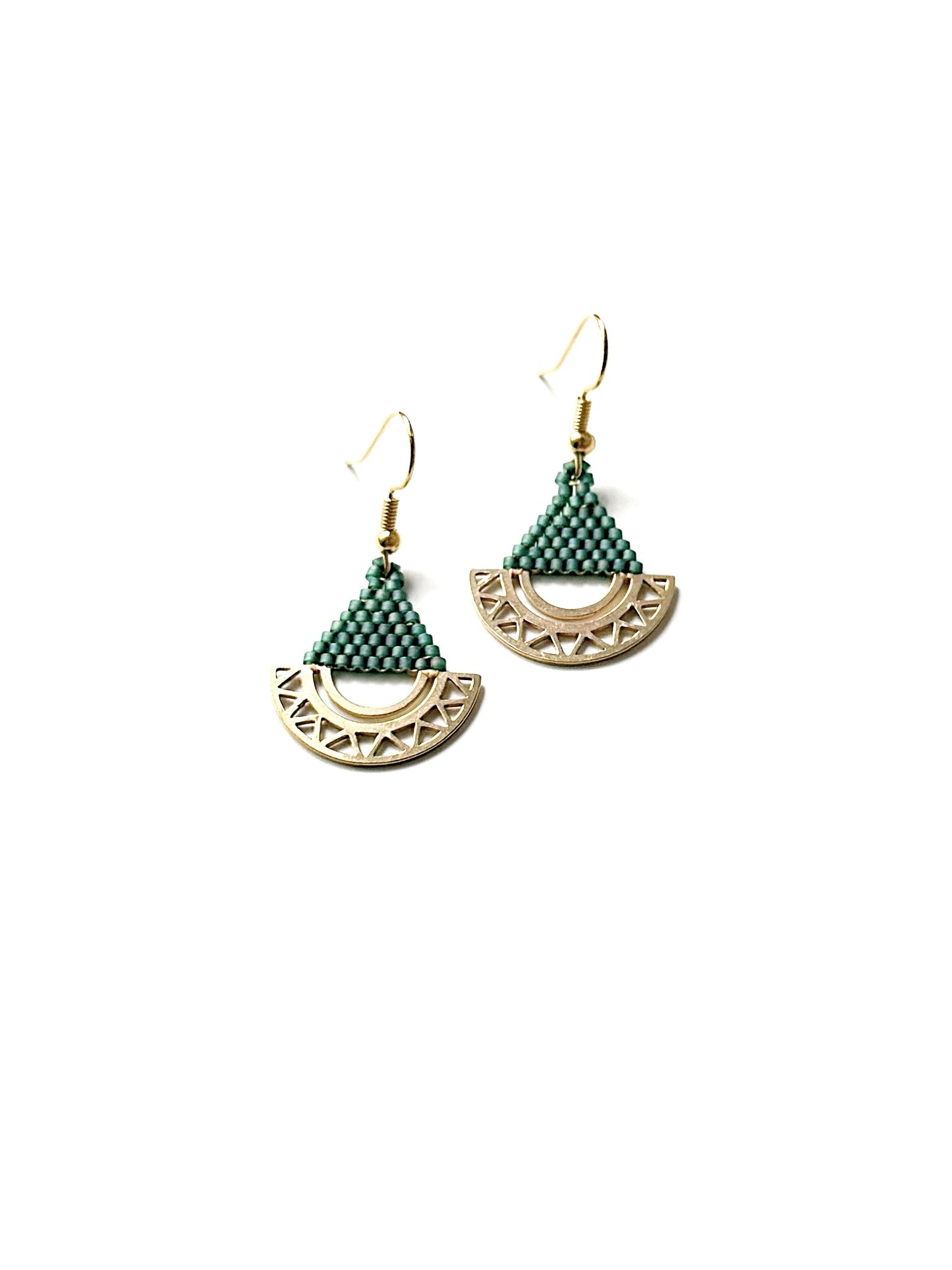 Boucles d'oreilles ethniques en perle de verre