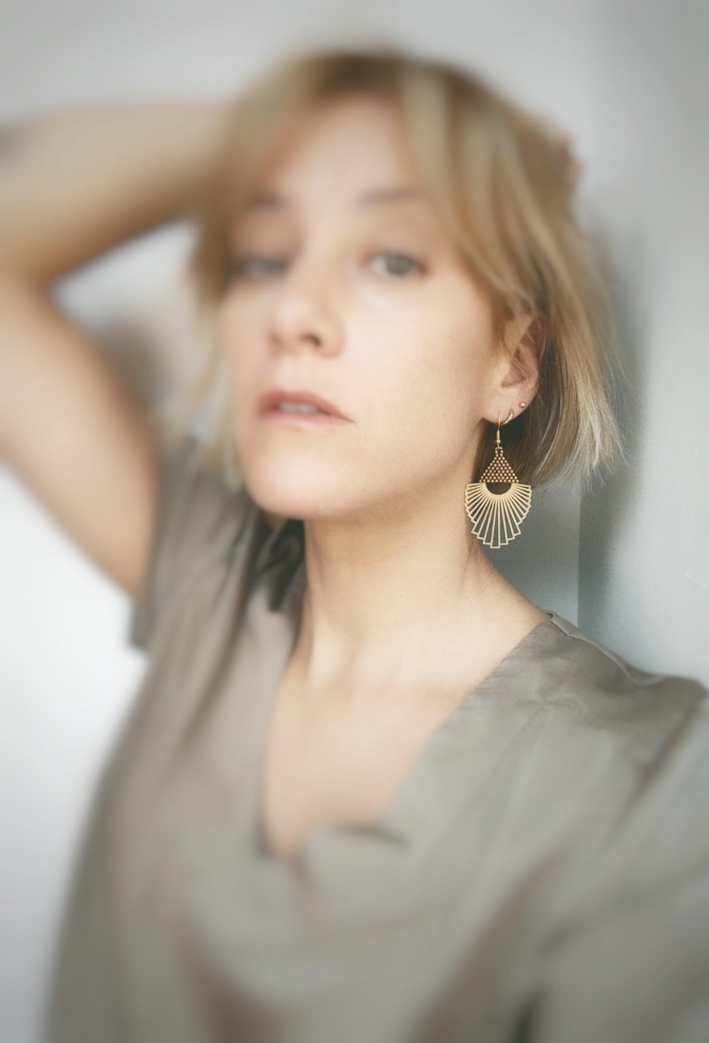 Boucle d’oreille style ethnique en perles de verre Miyuki.